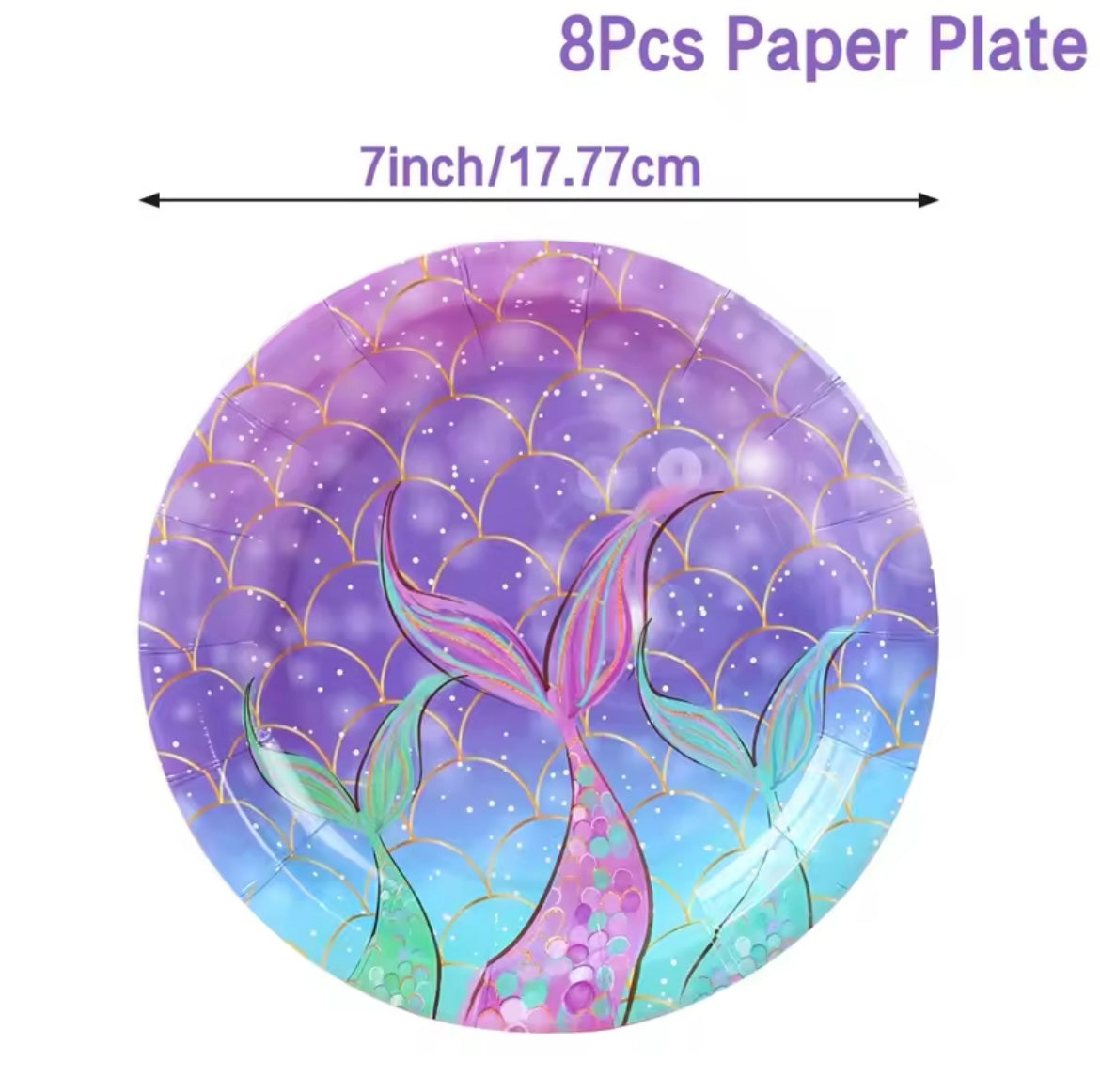 Mermaid Party Mermaid Deep Ocean Tableware Set