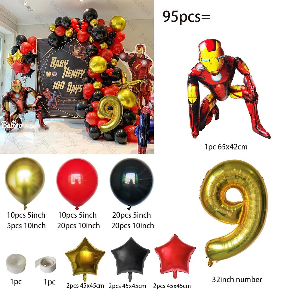 Superhero Party Iron Man DIY Balloon Arch