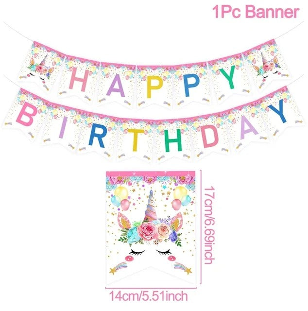 Unicorn Party Complete Tableware Set