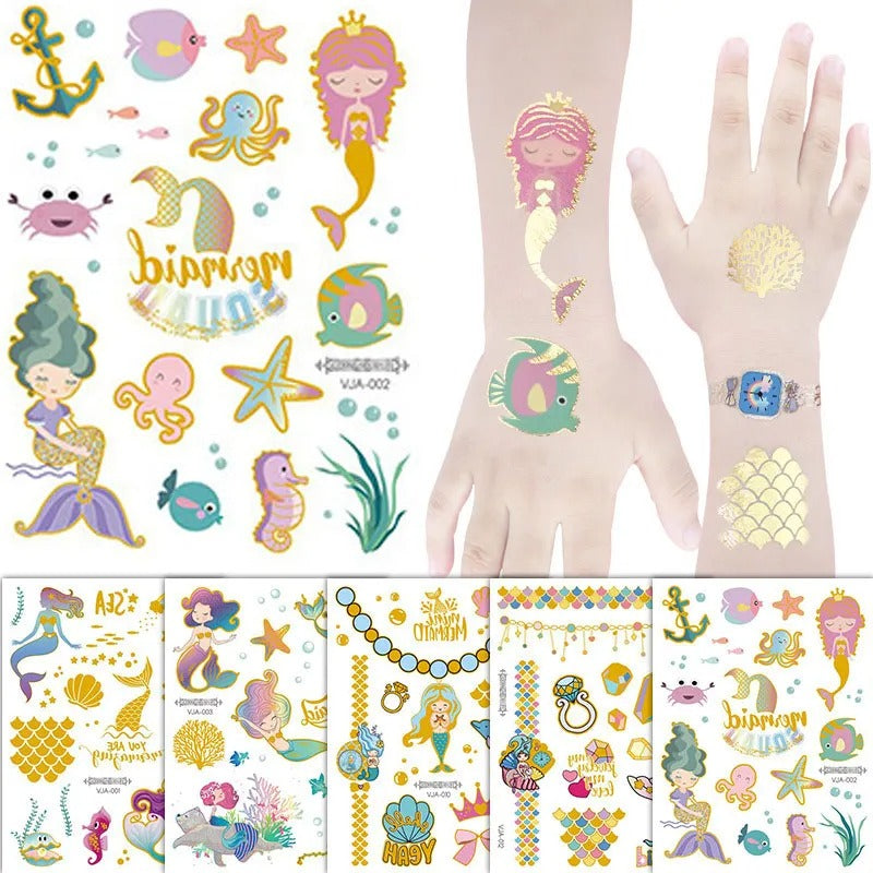 Mermaid Party Mermaid Temporary Tattoos Party Favour