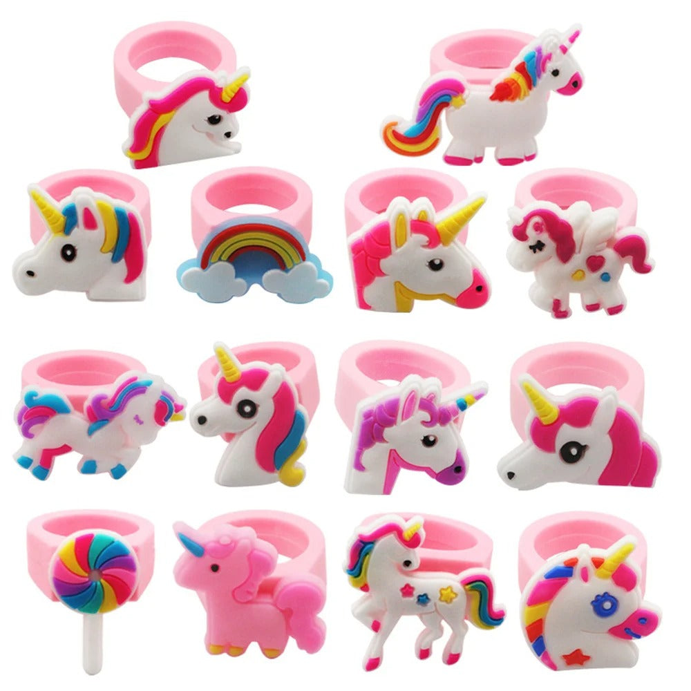 Unicorn Party Unicorn Rings Glow In The Dark (pack of 5)