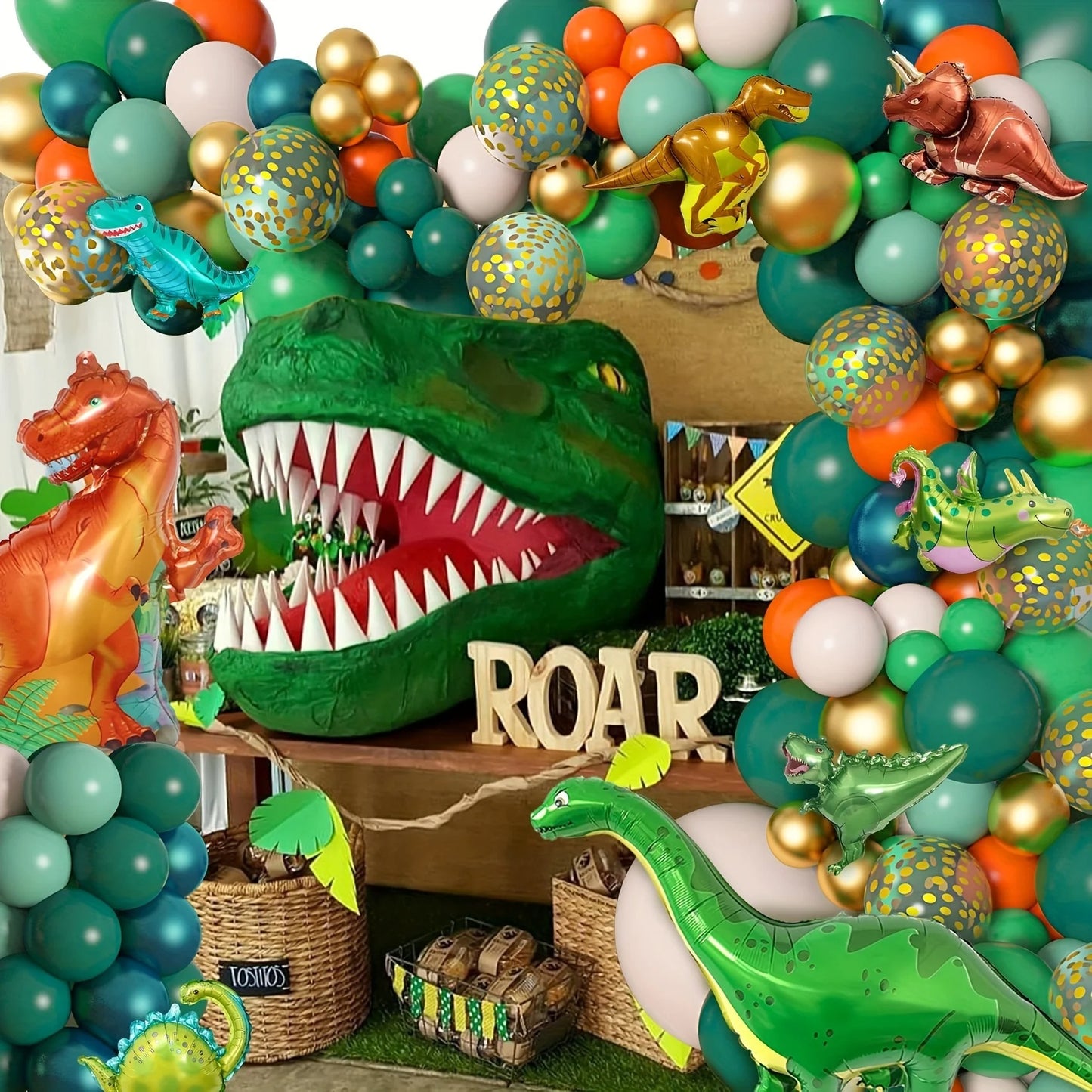 Dinosaur Party Dinosaur Balloon Arch Set (154 pieces)
