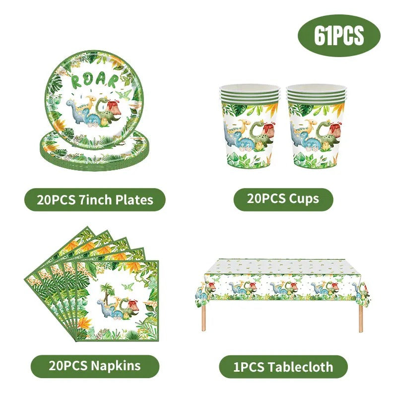 Dinosaur Party Tableware Set Design 2