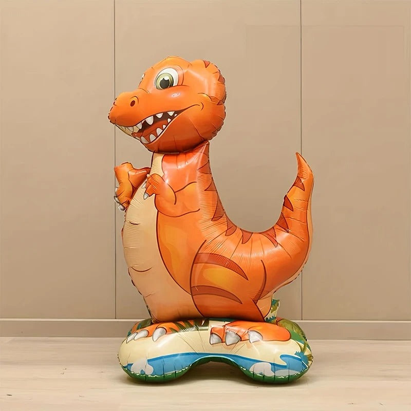 Dinosaur Party 3D Foil Dinosaur Balloons On Stand