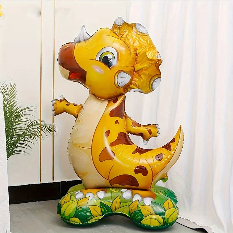 Dinosaur Party 3D Foil Dinosaur Balloons On Stand