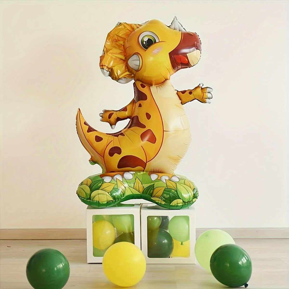 Dinosaur Party 3D Foil Dinosaur Balloons On Stand