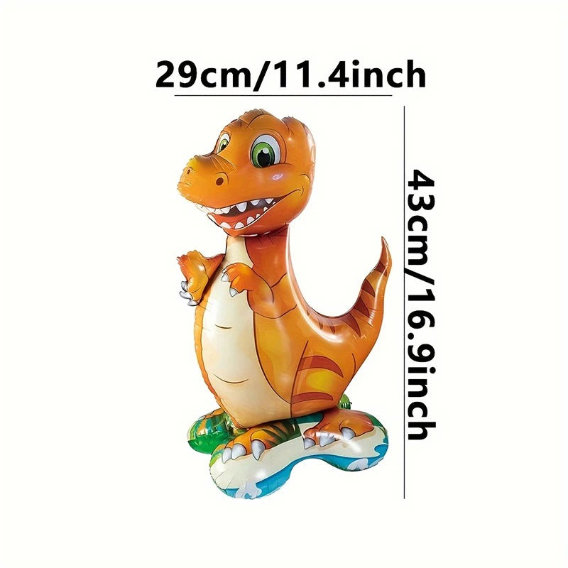 Dinosaur Party 3D Foil Dinosaur Balloons On Stand