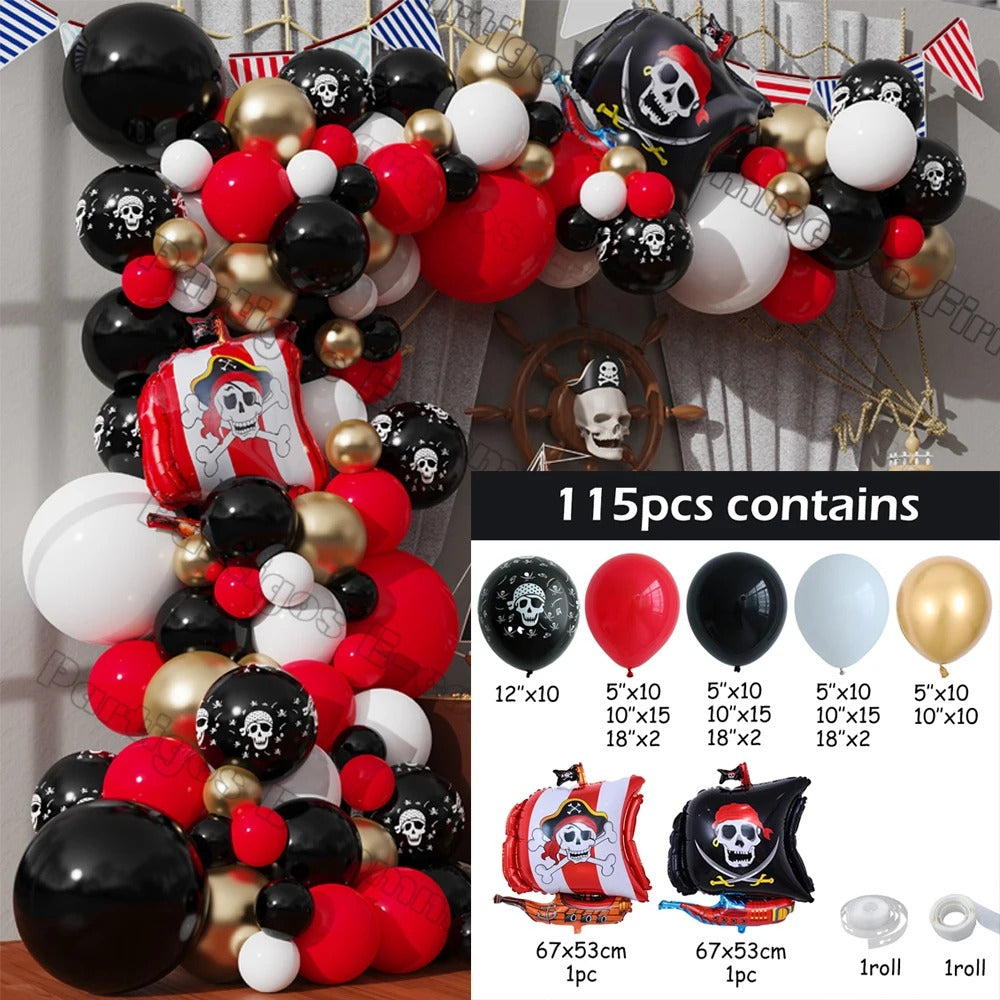 Pirate Party DIY Balloon Arch (107 pieces)