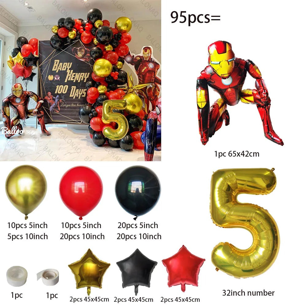 Superhero Party Iron Man DIY Balloon Arch