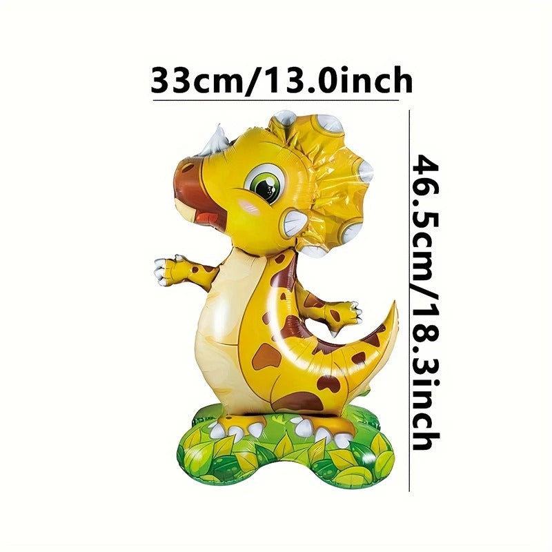Dinosaur Party 3D Foil Dinosaur Balloons On Stand