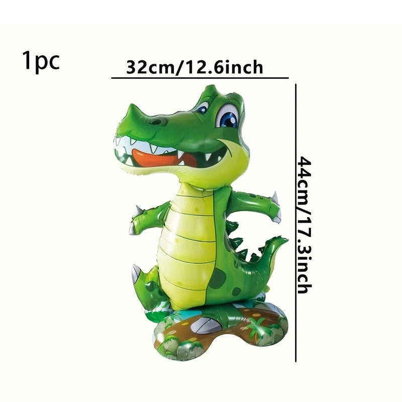 Dinosaur Party 3D Foil Dinosaur Balloons On Stand