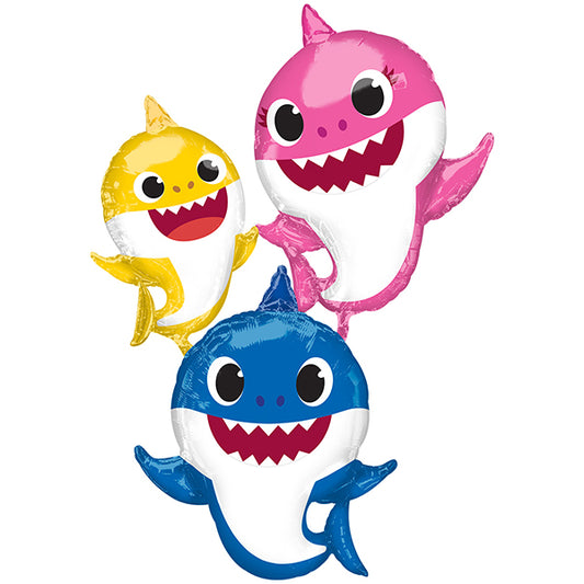 66 inch Baby Shark Trio Airwalker Foil Balloon