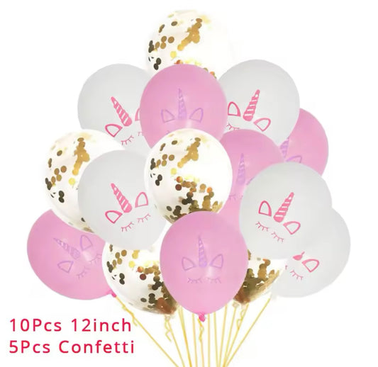 Unicorn Party Balloons Pink Set (10 pack)