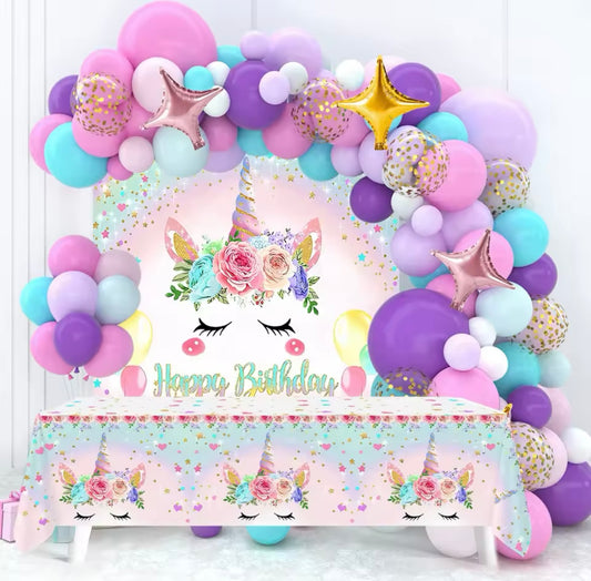 Unicorn Party Deep Magic Unicorn DIY Balloon Arch Birthday Set (93 pieces)