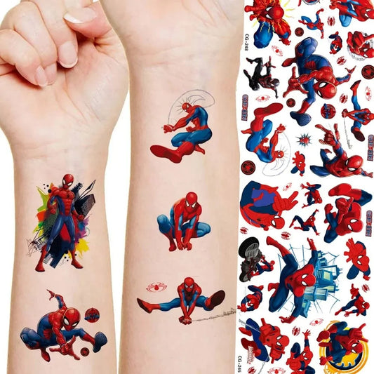 Superhero Party Spiderman Temporary Tattoos Party Favours
