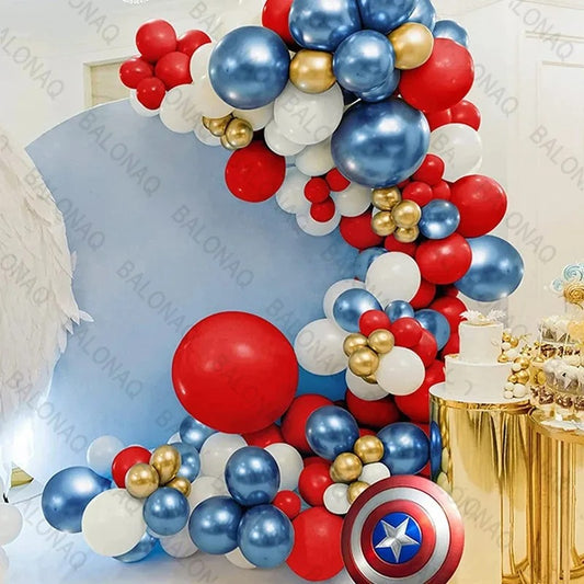 Superhero Party Captain America 105 Piece DIY Balloon Arch Kit