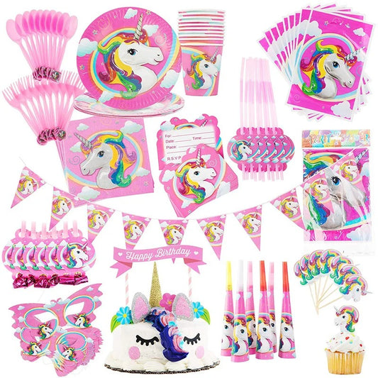 Unicorn Party The Pink Rainbow Complete Party Set&nbsp;