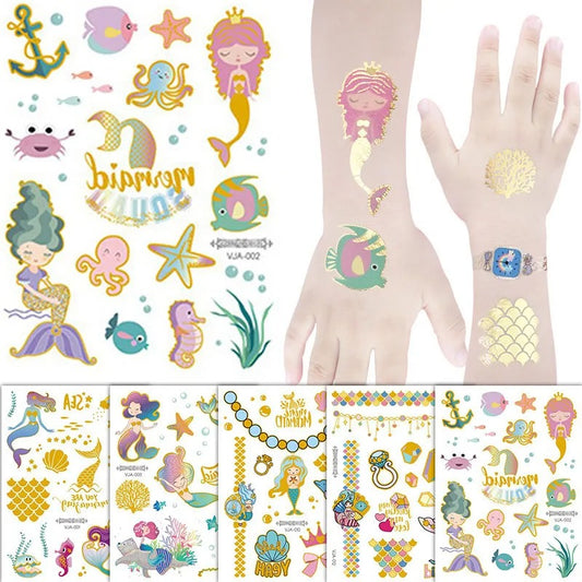 Mermaid Party Mermaid Temporary Tattoos Party Favour