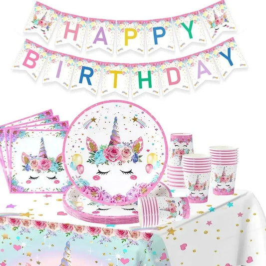 Unicorn Party Complete Tableware Set