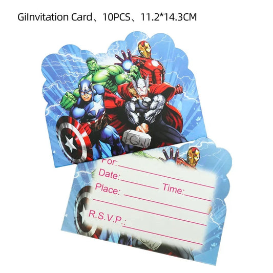 Superhero Party Avengers Party Invitations