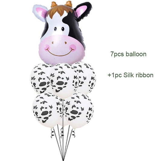Farm Animals Party Cow Balloon Set