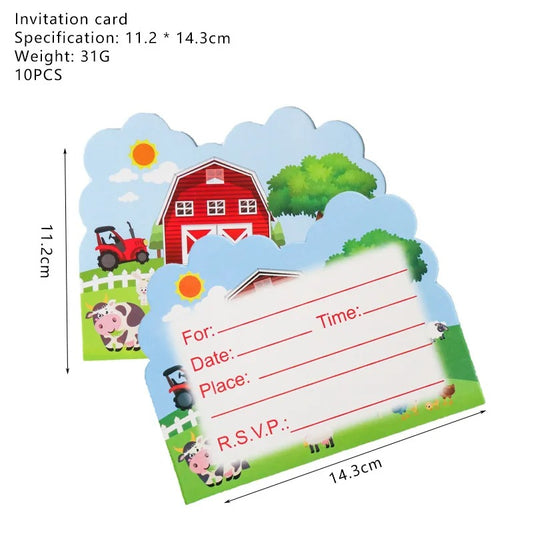 Farm Animal Party Barn Animals Party Invitations