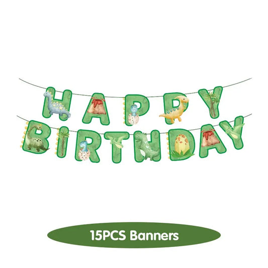Dinosaur Party Happy Birthday Banner Roar