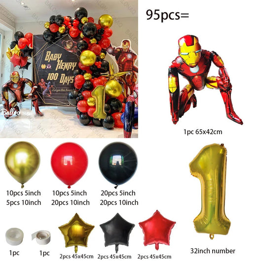 Superhero Party Iron Man DIY Balloon Arch