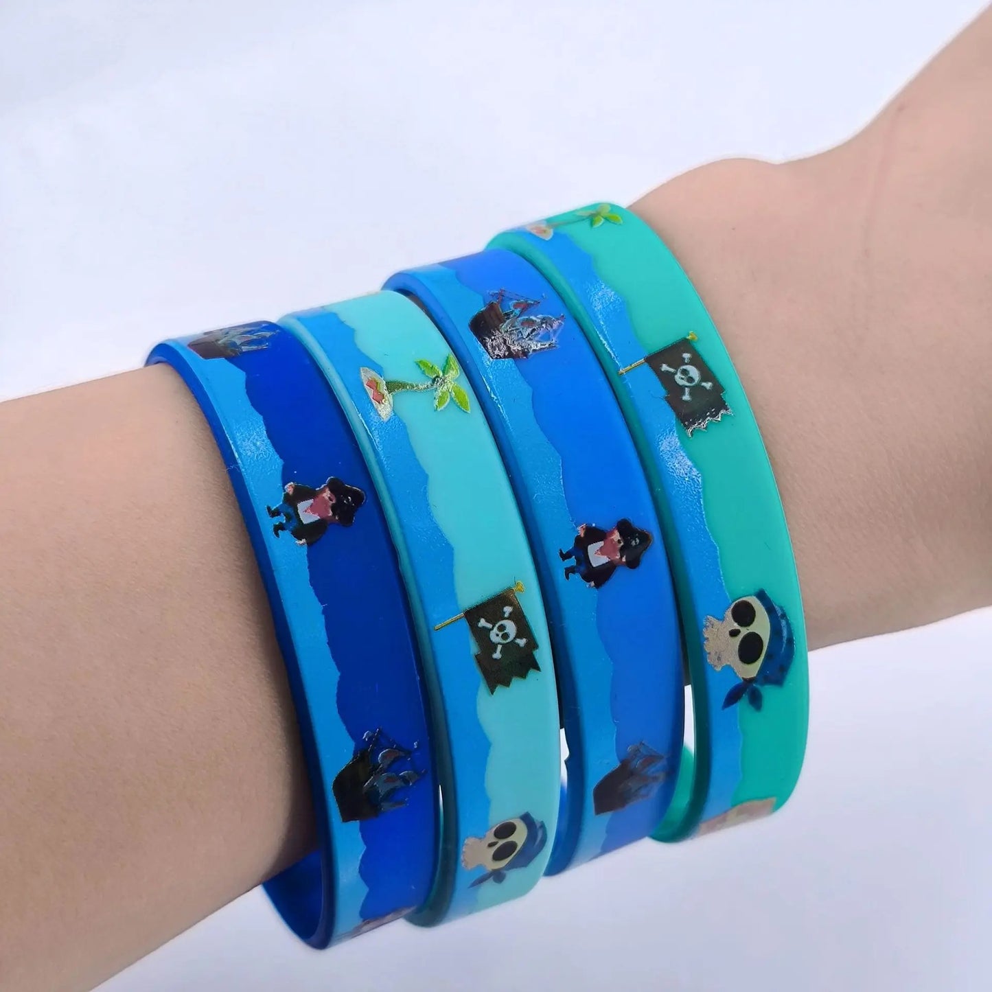 Pirate Party Silicone Bracelets - Party Favours (pack of 10)