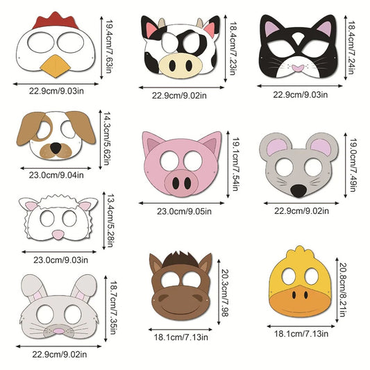 Farm Animals Party Farm Animal Party Masks Accessory/Party Favours