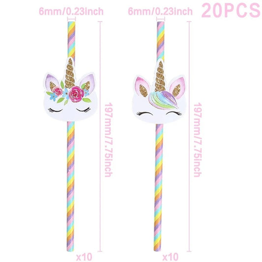 Unicorn Party Unicorn Straws (pack of 20)