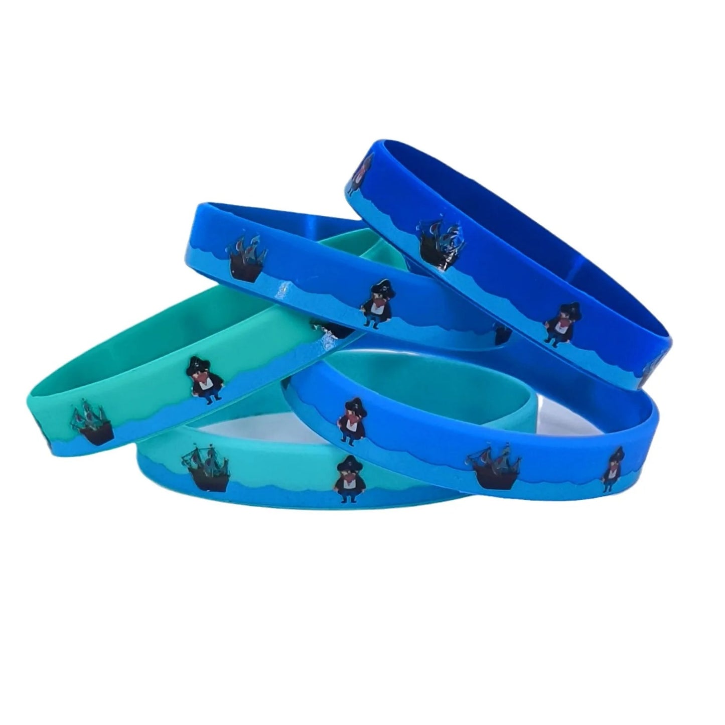 Pirate Party Silicone Bracelets - Party Favours (pack of 10)