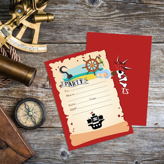 Pirate Party Invitation (Pack of 10)