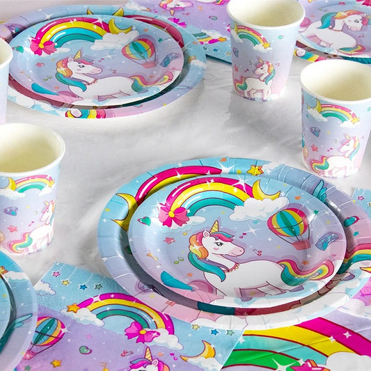 Unicorn Party Blue Skies Unicorn Tableware Set