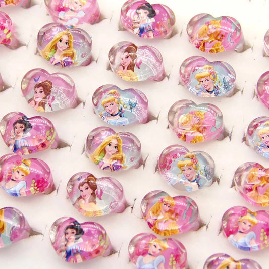 Princess Party Disney Princess Acrylic Rings Party Favours