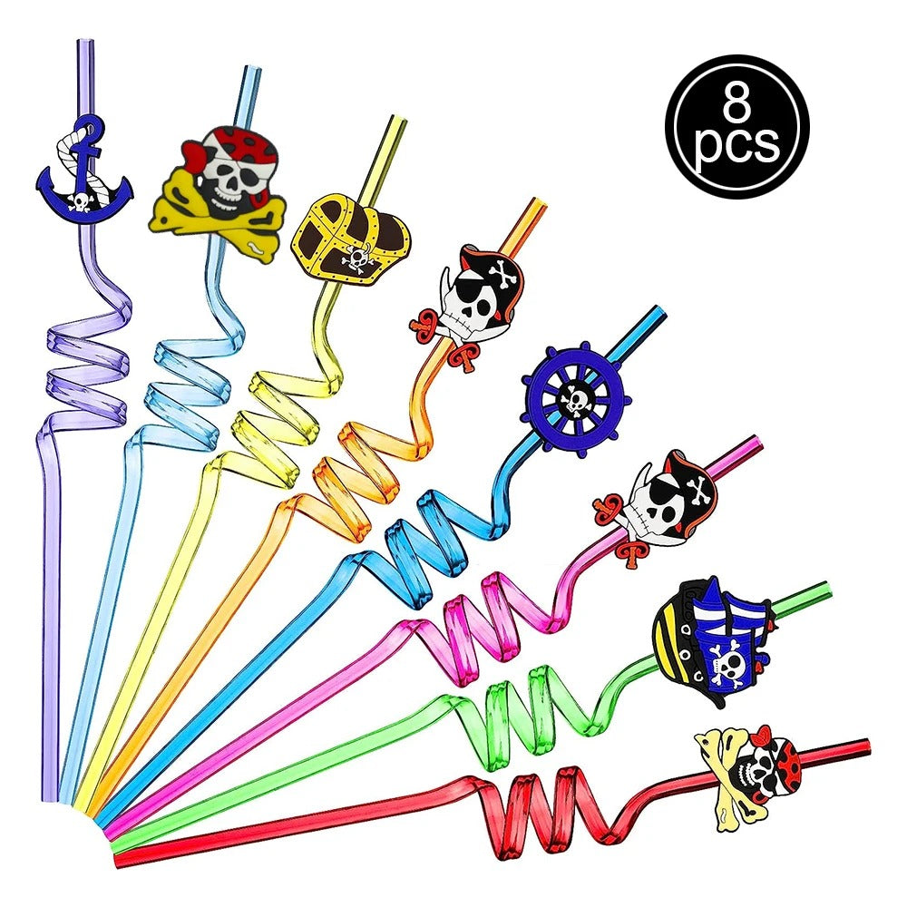 Pirate Party Pirate Straws (8 pack)