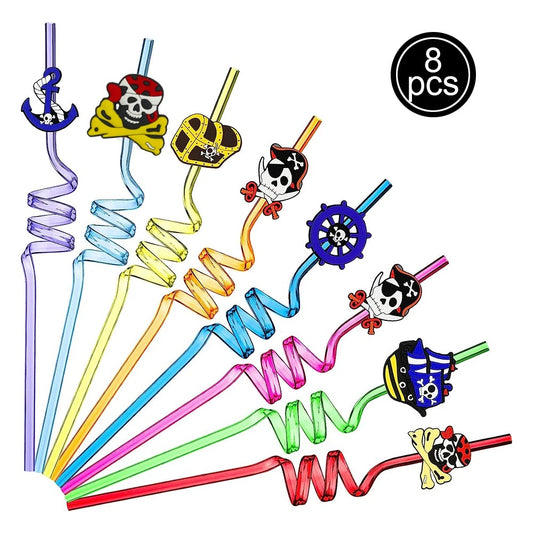 Pirate Party Pirate Straws (8 pack)