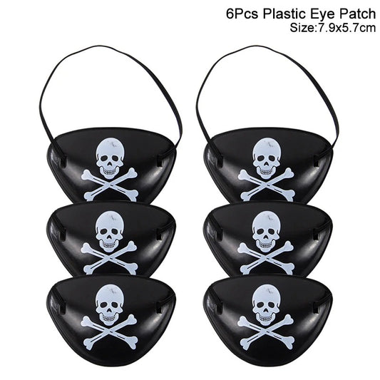 Pirate Eye Patches Pack of 6