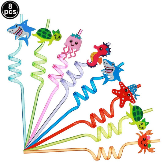 Under The Sea Party Ocean Themed Reusable Straws